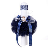 Lumanare botez ingeras, decor bleumarin, Denikos® 64