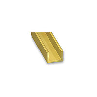 Profil U din alama trasa, 1000mm (Dimensiune/Grosime: 8x8 / 1 mm)