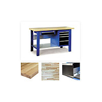 1500-4 Banc de lucru 1500mm cu blat din lemn fag multistrat