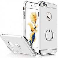 Husa Apple iPhone 6/6S , Elegance Luxury 3in1 Ring Silver