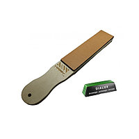 SP150x40.5 Set strop din piele cu maner pentru ascutire 150x40 mm cu pasta de ascutire Chrox/Dialux Verde