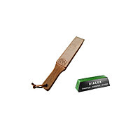 ZSMP.1 Strop cu doua fete din piele PREMIUM M marca ZEPHYRcu pasta de ascutire Chrox/Dialux Verde (Set: Strop