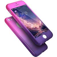 Husa Apple iPhone 7 Plus, FullBody Degrade, acoperire completa 360 grade cu folie de sticla gratis