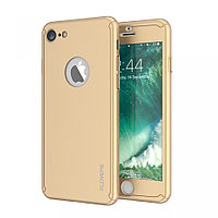 Husa Apple iPhone 6 Plus/6S Plus, FullBody Gold, acoperire completa 360 grade cu folie de sticla gratis
