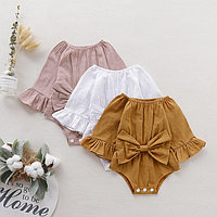 Body cu manecute evazate din material tip finet (Marime Disponibila: 3-6 luni (Marimea 18 incaltaminte),