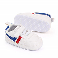 Adidasi albi cu sireturi din elastic (Marime Disponibila: 9-12 luni (Marimea 20 incaltaminte))