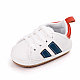Adidasi albi cu dungi bleumarine si insertie portocalie (Marime Disponibila: 3-6 luni (Marimea 18 - foto 3 - id-p95848740