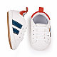 Adidasi albi cu dungi bleumarine si insertie portocalie (Marime Disponibila: 3-6 luni (Marimea 18 - foto 5 - id-p95848740