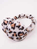 Bentita cu protectie pentru urechi - Animal Print Ivory (Marime Disponibila: One size)
