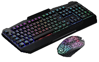 Kit tastatura si mouse gaming Motospeed S69, conexiune USB, iluminate, 2400 DPI, Negru
