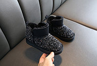 Cizme negre imblanite cu strasuri (Marime Disponibila: Marimea 29)