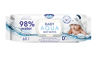 Servetele umede 98% Water 60buc, LULI BABY CARE