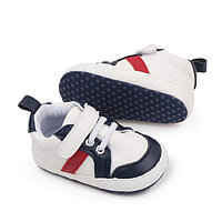 Adidasi albi cu insertii bleumarine - Stock (Marime Disponibila: 3-6 luni (Marimea 18 incaltaminte))