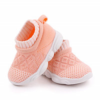 Mocasini roz banan tip adidas cu talpa antiderapanta (Marime Disponibila: Marimea 23)