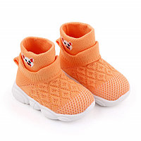 Mocasini portocalii, inalti tip adidas - Ursulet (Marime Disponibila: Marimea 23)