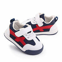 Adidasi bleumarine cu insertii rosii pentru bebelusi (Marime Disponibila: Marimea 23)