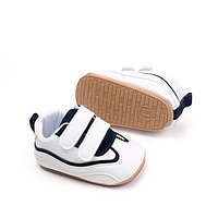 Adidasi albi cu insertii bleumarine - Druly (Marime Disponibila: 9-12 luni (Marimea 20 incaltaminte))