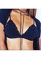 Choker Dama Negru Simplu Snur