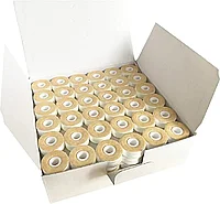 Bobine cu Fir Alb Preinfasurate Marimea L, SA155 cu Fete Carton pentru Masini de Brodat Brother 144 Bucati/