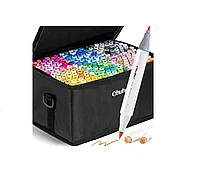 Ohuhu Honolulu B, Set 216 Markere, Baza Alcool, Dual Tips Brush&Fine, Multicolor Y30-80402-13