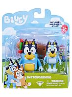 Set 2 Bluey S3 Skateboarding 7cm -