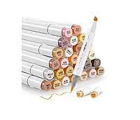 Ohuhu Honolulu Set 36 Markere, Baza Alcool, Capat Dublu Brush&Chisel, Skin Tones Y30-80400-81