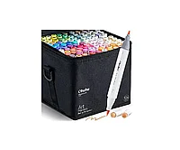 Ohuhu Honolulu B, Set 104 Markere, Baza Alcool, Dual Tips Brush&Fine, Multicolor Y30-80402-55
