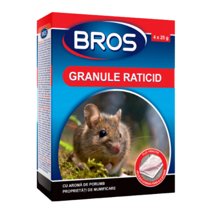 Bros- Granule raticide impotriva soarecilor si sobolanilor, 140 gr - foto 1 - id-p90116384