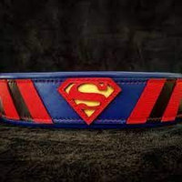 Zgarda caini Bestia,Superman, Piele Naturala- M/L/XL