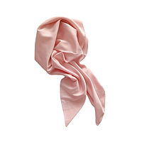 Esarfa dama, tip batic, forma patrata, uni, subtire, Silk Soft Touch, Innocent Pink, 70x70cm, Roz Deschis