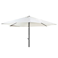 RAKI Umbrela soare cu mecanism rabatare 300cm alba (JYT8270-3.0M-WHITE)