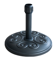 RAKI Suport, baza rotunda umbrela soare 12kg cu relief culoare neagra (FTH12-B)