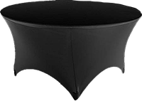 RAKI Husa elastica neagra pentru masa plianta rotunda catering, evenimente 180cm