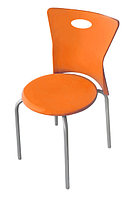 RAKI VEGA Scaun polipropilena cu picioare aluminiu, 39x39xh79cm, orange