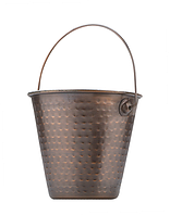 CULINARO ANTIQUE Galetusa cu relief 13,25x12,5cm 950ml pentru cartofi prajiti din inox cu strat cupru