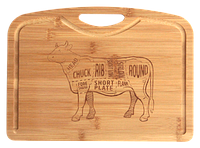 RAKI Platou din bambus gravat 33x24x0,9cm