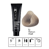 Vopsea corectoare anti-ingalbenire T2 Platinum Pearl Sintetis BLACK PROFESSIONAL - 100 ml