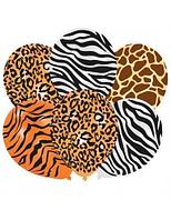 Set 6 baloane latex animal print 28 cm