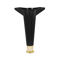 Picior mobila din plastic negru, Asya, 120 mm, 4 buc / set