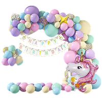 Set arcada baloane decorative Unicorn din 147 piese, ANTADESIM, aranjament pentru petrecere, Calitate Extra