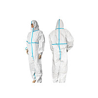 Combinezon laminat cu banda termosudabila TIP 3/4 EN 14126 categoria III protectie Covid M (Marime: XXL)