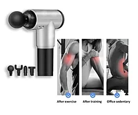 Aparat de masaj Profesional Fascial Gun cu Vibromasaj, portabil, cu acumulator inclus, 4 capete, 6 trepte de