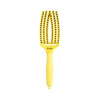 Perie cu ventilatie din par natural si tepi ionizati, Olivia Garden, Finger Combo, Sweet Lemonade