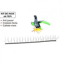 Kit Anti-pasari inox cu 60 tepi (Lungime 1 m)