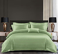 Set Lenjerie de Pat din Damasc, Premium, 6 Piese, pentru Pat dublu, UNI, 230 x 250cm Verde