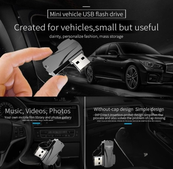 Memorie Flash USB pentru masina special conceputa pentru stocare muzica si videoclipuri capacitate 64 GB - foto 2 - id-p90166601
