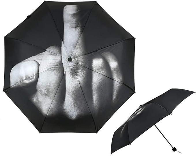 Umbrela retractabila F**k It Rain, compacta, foarte usor de transportat pentru cei care nu iubesc ploaia - foto 2 - id-p90166609