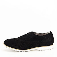 Pantofi oxford din piele naturala negru Magda 01