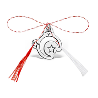 Pandantiv martisor din argint, semiluna si stelute, ambalaj inclus