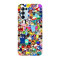 Husa compatibila cu Oppo Reno 5 Lite model Cartoons Stickers, Silicon, TPU, Viceversa